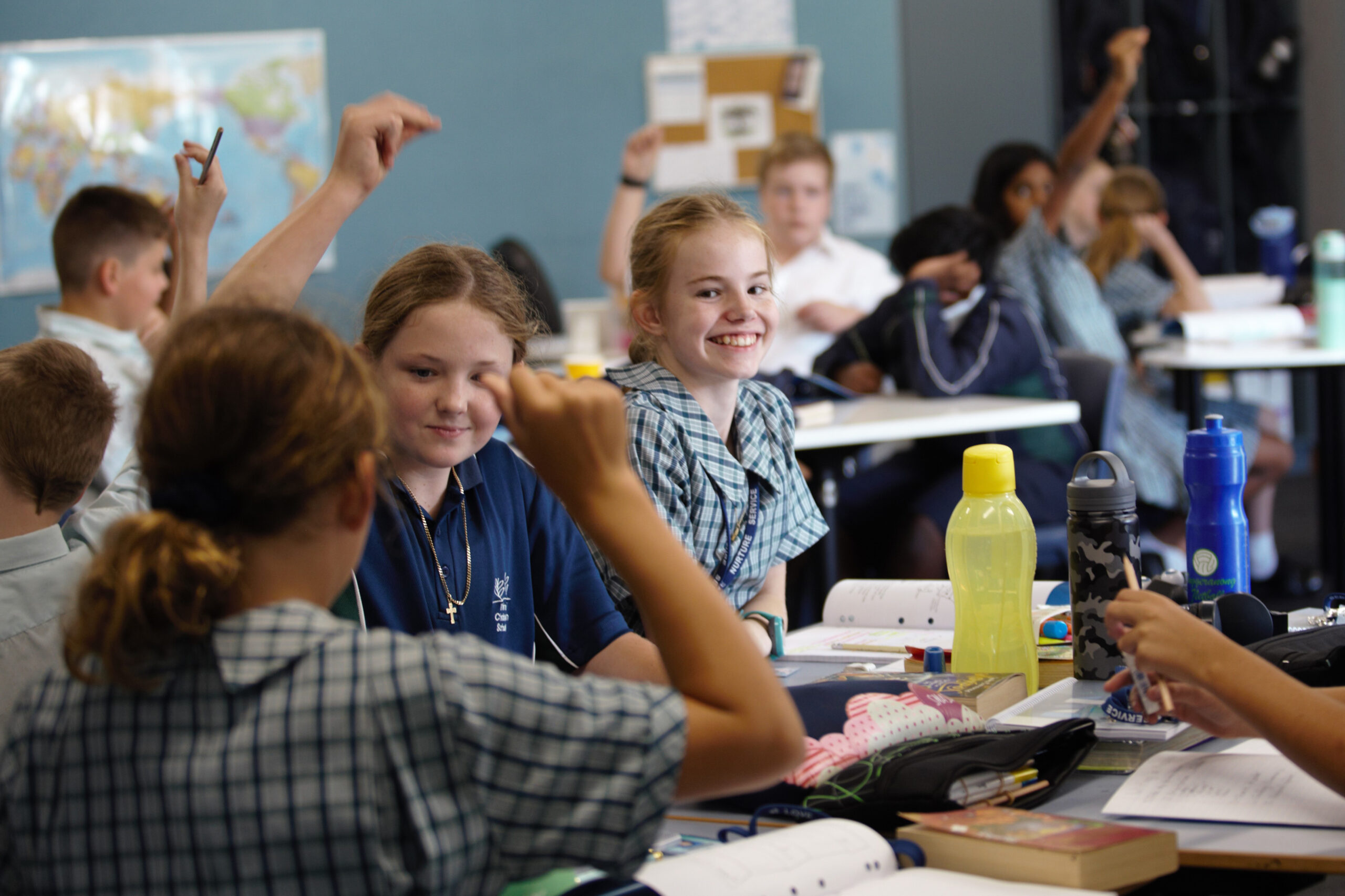 Trinity Christian school students in classroom