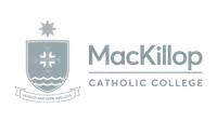 Mackillop Catholic College logo in grey