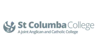 St columba college logo in grey