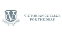 VIC college for the deaf logo in grey
