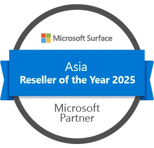 Microsoft Surface Reseller of the Year Asia award badge